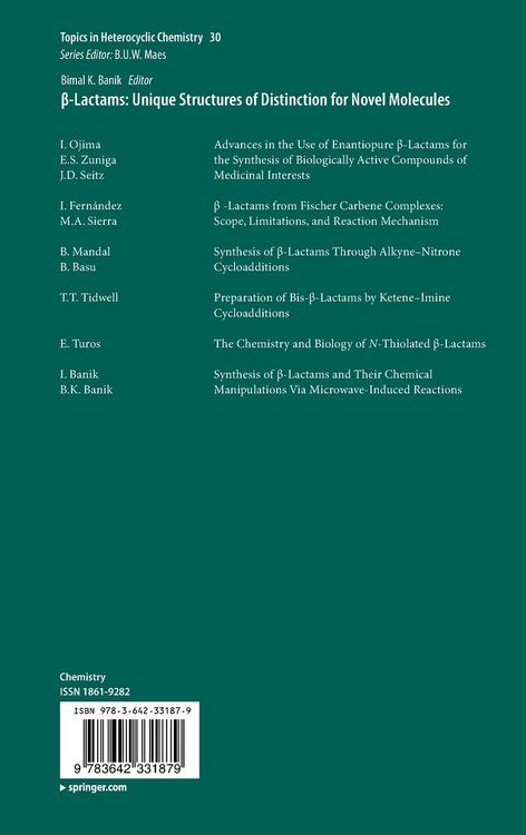 Produktbild: &Beta;-Lactams: Unique Structures of Distinction for Novel Molecules