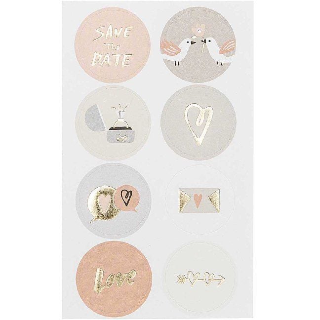 Produktbild: Sticker, Hochzeit, Rund