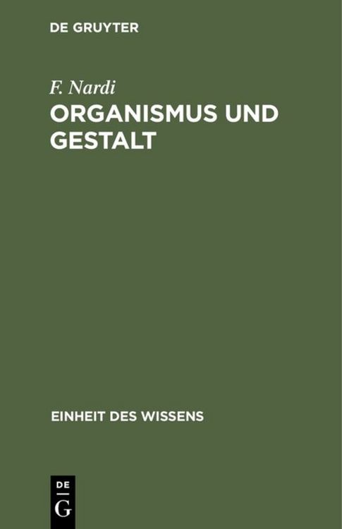 Produktbild: Organismus und Gestalt
