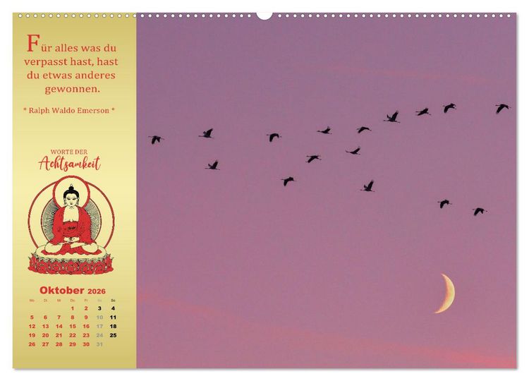 Produktbild: Wege der Achtsamkeit - In der Ruhe liegt die Kraft (hochwertiger Premium Wandkalender 2026 DIN A2 quer), Kunstdruck in Hochglanz