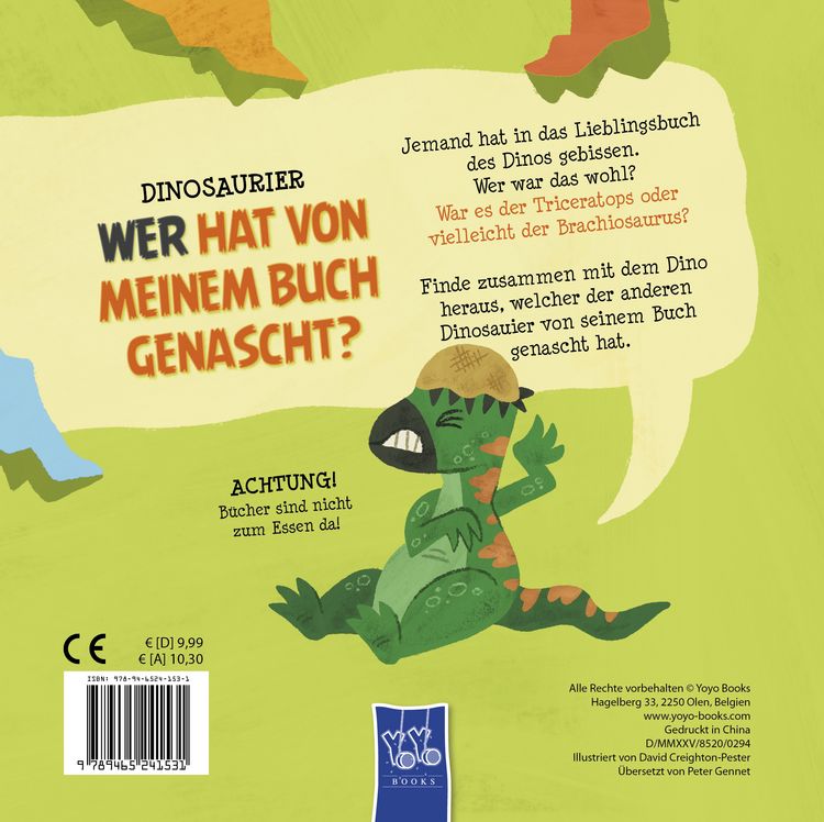 Produktbild: Wer hat von meinem Buch genascht? - Dinosaurier