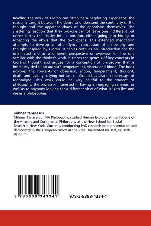 Produktbild: The Dissolution of Philosophy: E.M. Cioran
