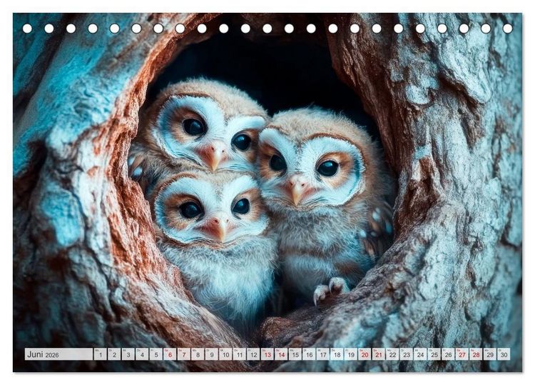 Produktbild: EULEN W&auml;chter des Waldes (Tischkalender 2026 DIN A5 quer), CALVENDO Monatskalender