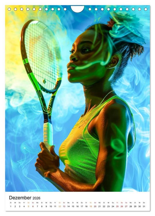 Produktbild: Tennis kreativ (Wandkalender 2026 DIN A4 hoch), CALVENDO Monatskalender