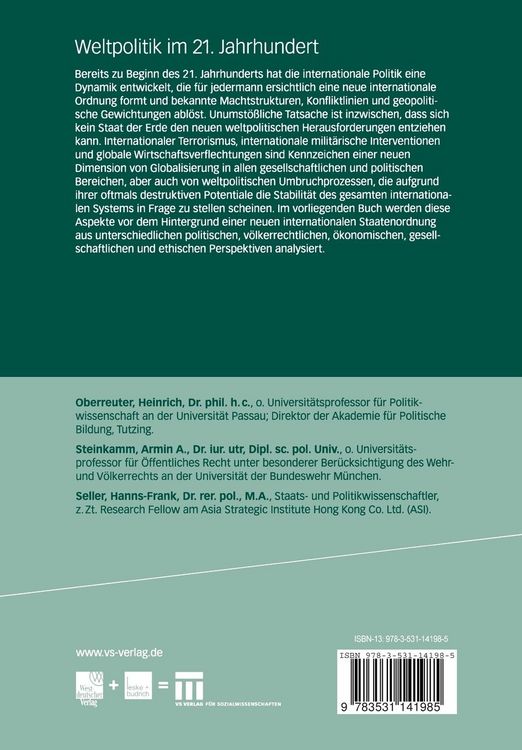 Produktbild: Weltpolitik im 21. Jahrhundert