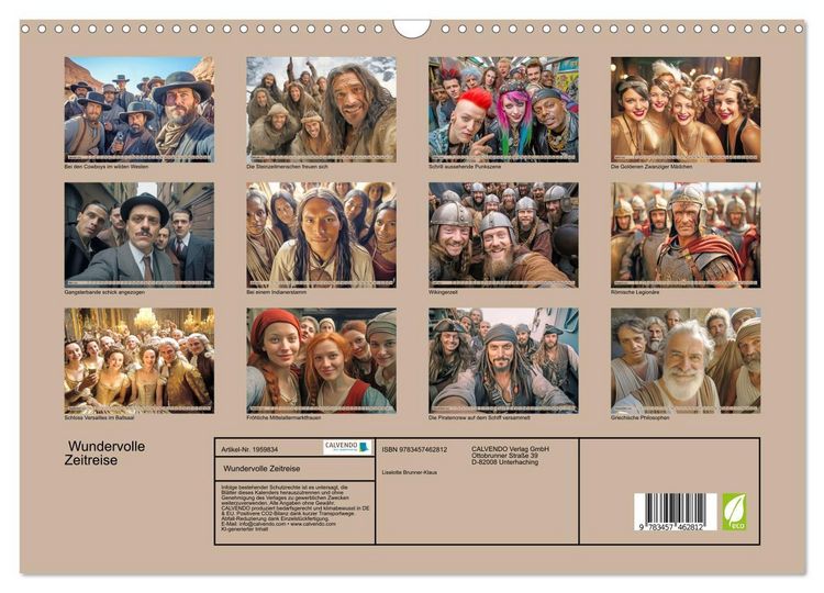 Produktbild: Wundervolle Zeitreise (Wandkalender 2026 DIN A3 quer), CALVENDO Monatskalender