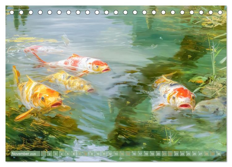 Produktbild: Kois - Ein Juwel unter Fischen (Tischkalender 2026 DIN A5 quer), CALVENDO Monatskalender
