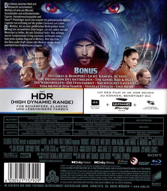 Produktbild: Morbius (4K Ultra HD) (+ Blu-ray)