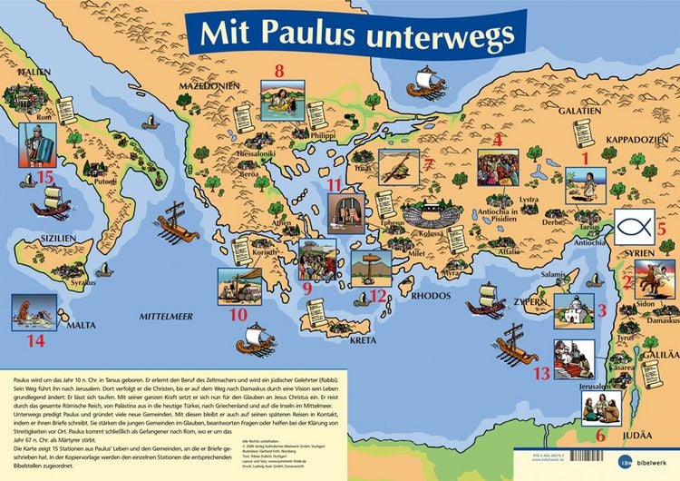 Produktbild: Mit Paulus unterwegs - Plakat