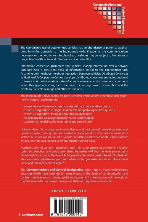 Produktbild: Distributed Consensus in Multi-vehicle Cooperative Control