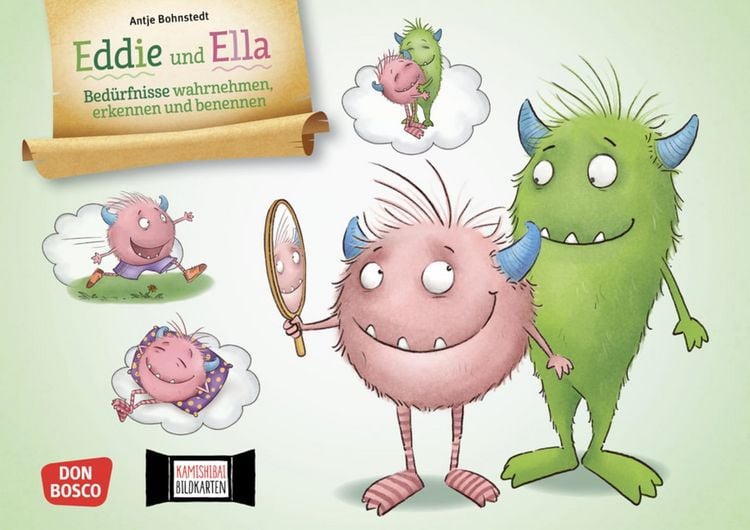 Produktbild: Eddie und Ella. Bedürfnisse wahrnehmen, erkennen und benennen. Kamishibai Bildkartenset