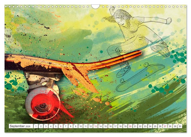 Produktbild: SPORT trifft SPLASH - normal war gestern (Wandkalender 2026 DIN A3 quer), CALVENDO Monatskalender