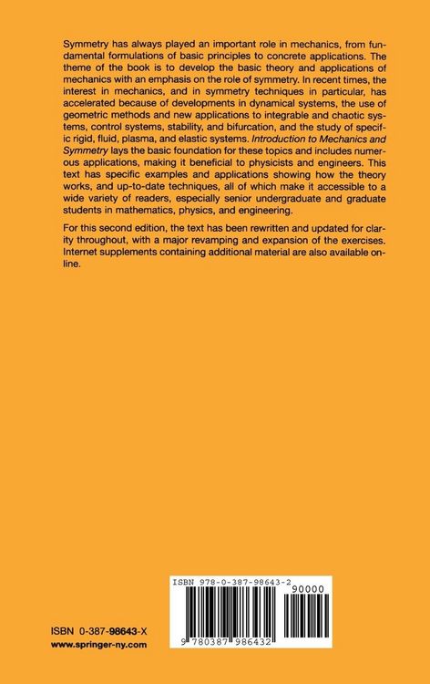 Produktbild: Introduction to Mechanics and Symmetry