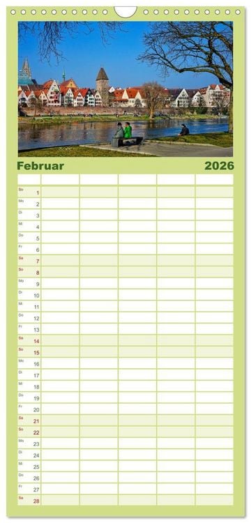 Produktbild: Familienplaner 2026 - B&uuml;hne frei f&uuml;r Ulm an der Donau mit 5 Spalten (Wandkalender, 21 x 45 cm) CALVENDO