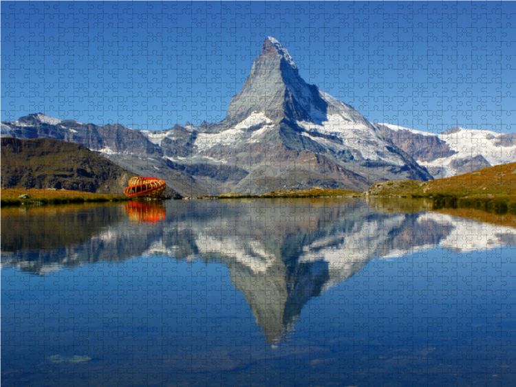 Produktbild: CALVENDO Puzzle Spieglein, Spieglein....Das doppelte Matterhorn 1000 Teile Lege-Gr&ouml;&szlig;e 64 x 48 cm Foto-Puzzle Bild von Susan Michel