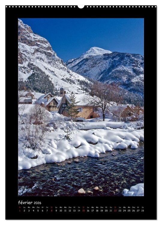 Produktbild: La vall&eacute;e de la Clar&eacute;e Hautes-Alpes (Calendrier mural 2026 DIN A2 horizontal) calendrier de bureau
