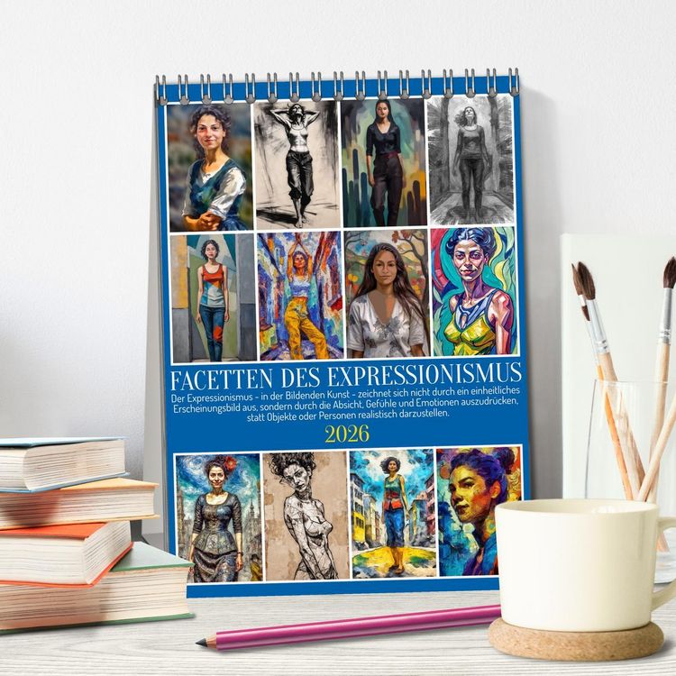 Produktbild: Facetten des Expressionismus (Tischkalender 2026 DIN A5 hoch), CALVENDO Monatskalender
