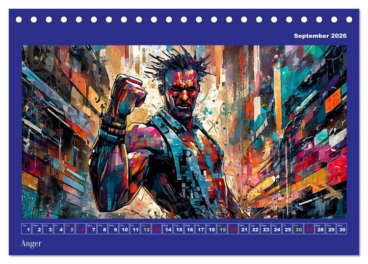 Produktbild: Pixelated Passions (Desk Calendar 2026 DIN A5 landscape), CALVENDO 12 Month DeskCalendar