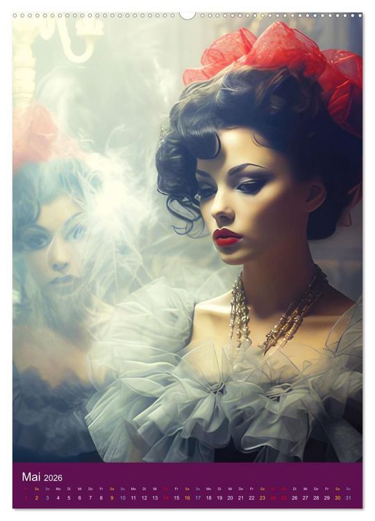 Produktbild: Burlesque T&auml;nzerinnen - Verf&uuml;hrerischer Tanz (hochwertiger Premium Wandkalender 2026 DIN A2 hoch), Kunstdruck in Hochglanz