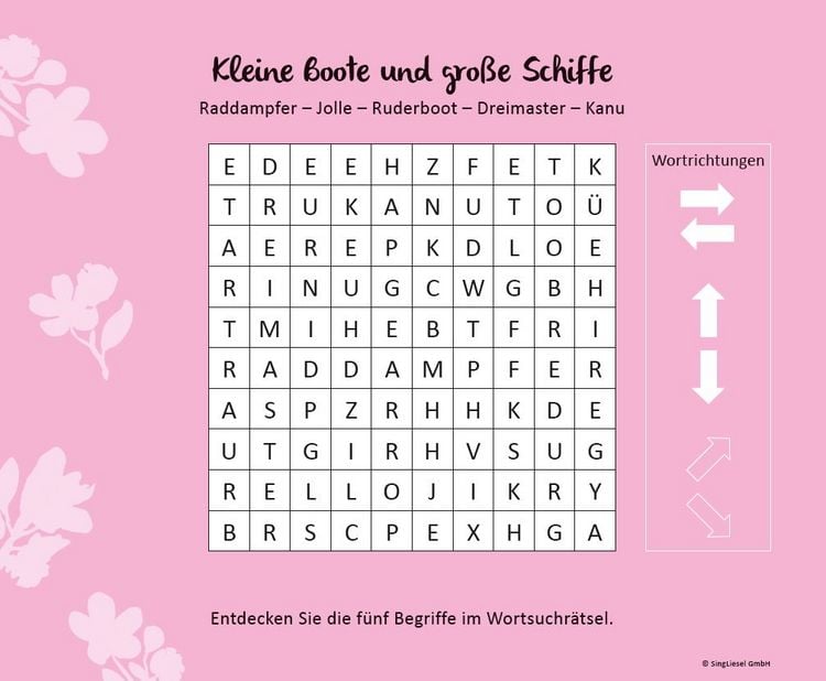 Produktbild: Wortsuchr&auml;tsel f&uuml;r Senioren mit vertrauten Begriffen. R&auml;tselspa&szlig;, Besch&auml;ftigung und Ged&auml;chtnistraining f&uuml;r Senioren. Auch mit Demenz. Gro&szlig;druck