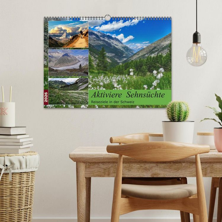 Produktbild: Aktiviere Sehns&uuml;chte Reiseziele in der Schweiz (Wandkalender 2026 DIN A3 quer), CALVENDO Monatskalender