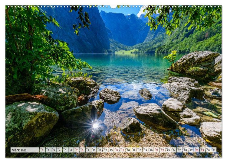 Produktbild: Bayerische Seenlandschaften - Natur im Einklang mit Freizeit und Kultur (Wandkalender 2026 DIN A2 quer), CALVENDO Monatskalender