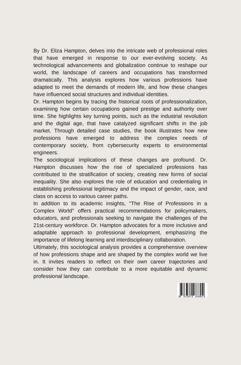 Produktbild: The Rise of Professions in a Complex World: A Sociological Analysis