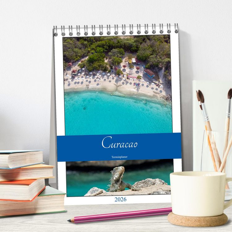 Produktbild: Curacao - Terminplaner (Tischkalender 2026 DIN A5 hoch), CALVENDO Monatskalender