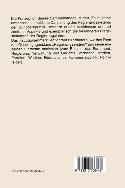 Produktbild: Regierungssystem und Regierungslehre