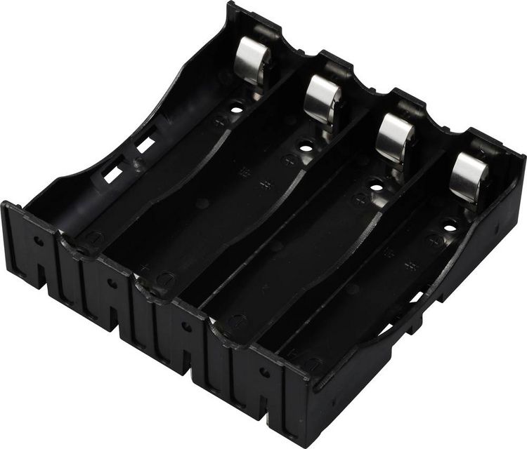 Produktbild: TRU COMPONENTS TC-13220720 Batteriehalter 4x 18650 Kontaktpole (L x B x H) 78 x 79 x 21mm