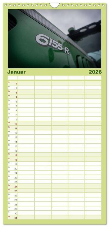 Produktbild: Familienplaner 2026 - Agrartechnik mit 5 Spalten (Wandkalender, 21 x 45 cm) CALVENDO