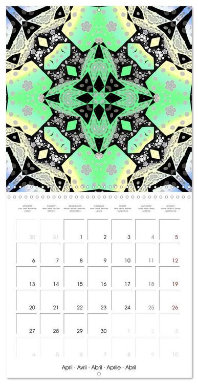 Produktbild: Mandalas Recherche int&eacute;rieure (Calendrier mural carr&eacute; 2026 30x30 cm) Calendrier double avec une page pour vos prises de notes