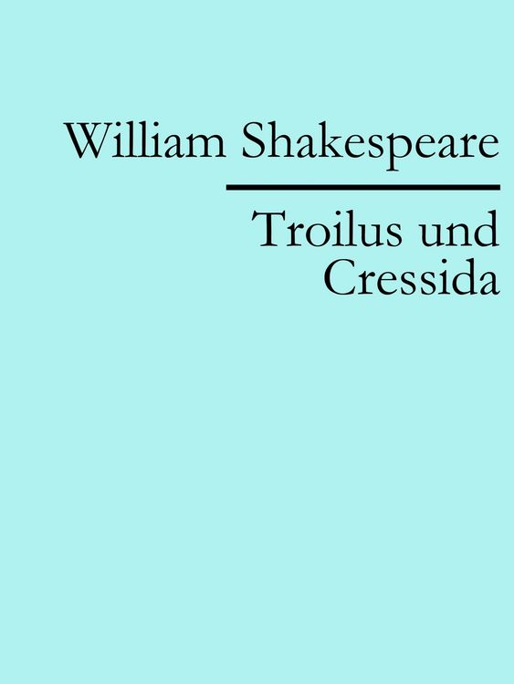 Produktbild: Troilus und Cressida