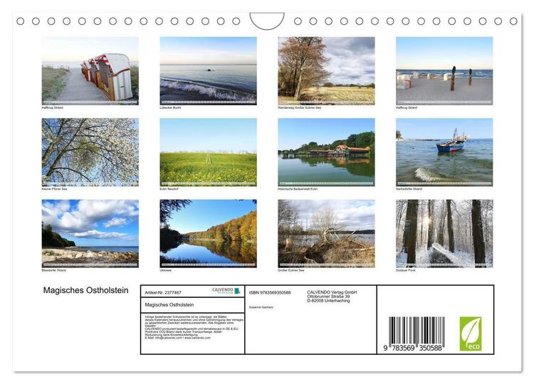 Produktbild: Magisches Ostholstein (Wandkalender 2027 DIN A4 quer), CALVENDO Monatskalender