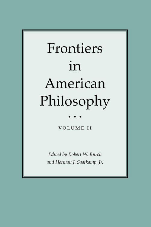 Produktbild: Frontiers in American Philosophy Volume II