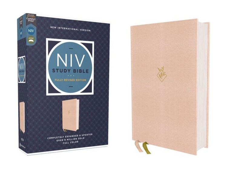 Produktbild: NIV Study Bible, Fully Revised Edition (Study Deeply. Believe Wholeheartedly.), Cloth Over Board, Pink, Red Letter, Comfort Print