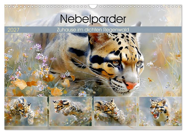 Produktbild: Nebelparder. Zuhause im dichten Regenwald (Wandkalender 2027 DIN A3 quer), CALVENDO Monatskalender