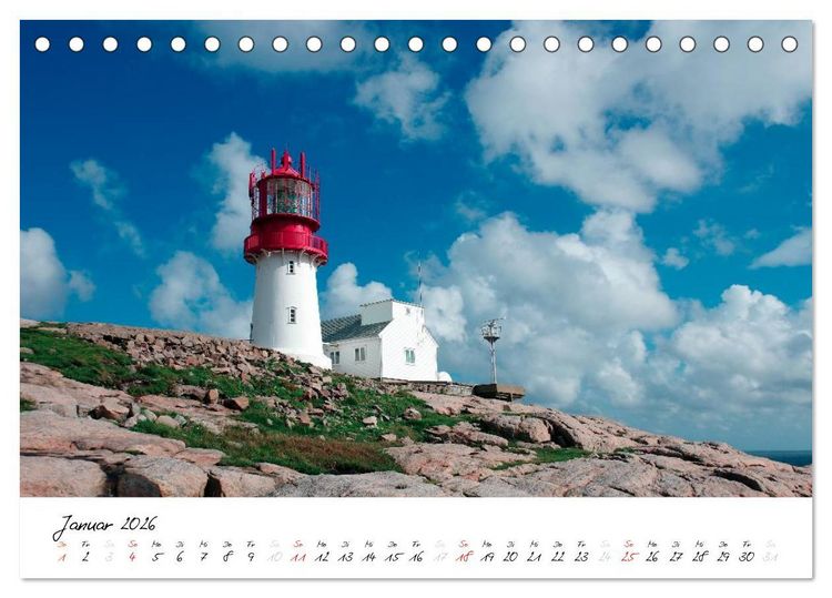 Produktbild: Leuchtt&uuml;rme PUR (Tischkalender 2026 DIN A5 quer), CALVENDO Monatskalender