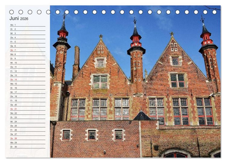 Produktbild: Belgien entdecken - Br&uuml;gge und Leuven (Tischkalender 2026 DIN A5 quer), CALVENDO Monatskalender