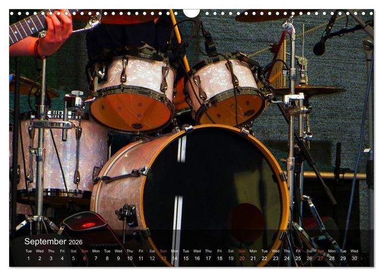 Produktbild: DRUMS ONSTAGE (Wall Calendar 2026 DIN A3 landscape), CALVENDO 12 Month Wall Calendar