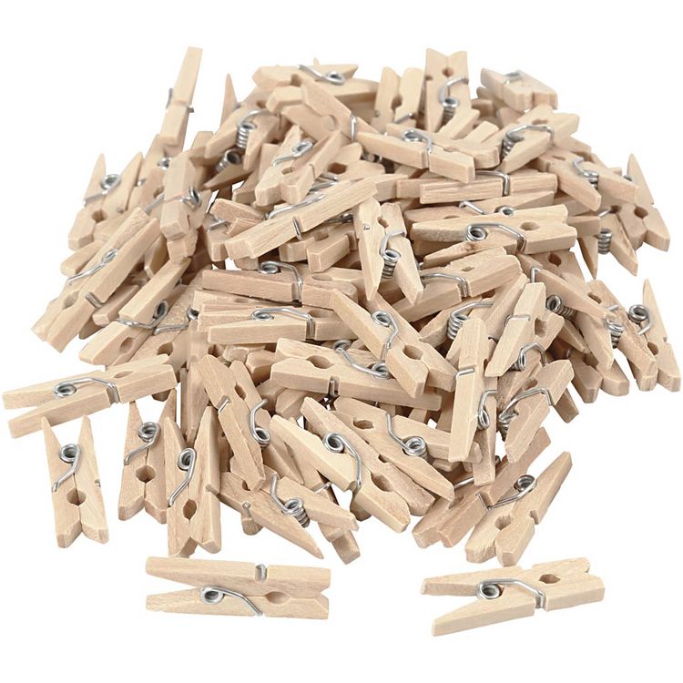 Produktbild: Creativ Company W&auml;scheklammern, L 25 mm, B 3 mm, 100 Stk