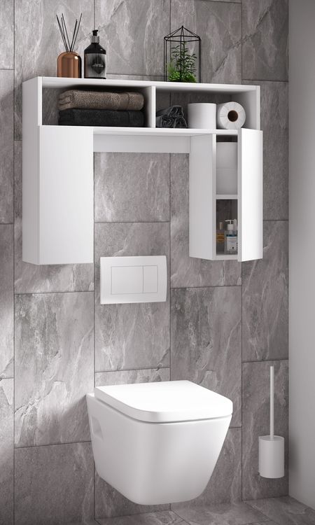 Produktbild: Holz Wandregal &Uuml;berbau WC Bad Regal Tinol S