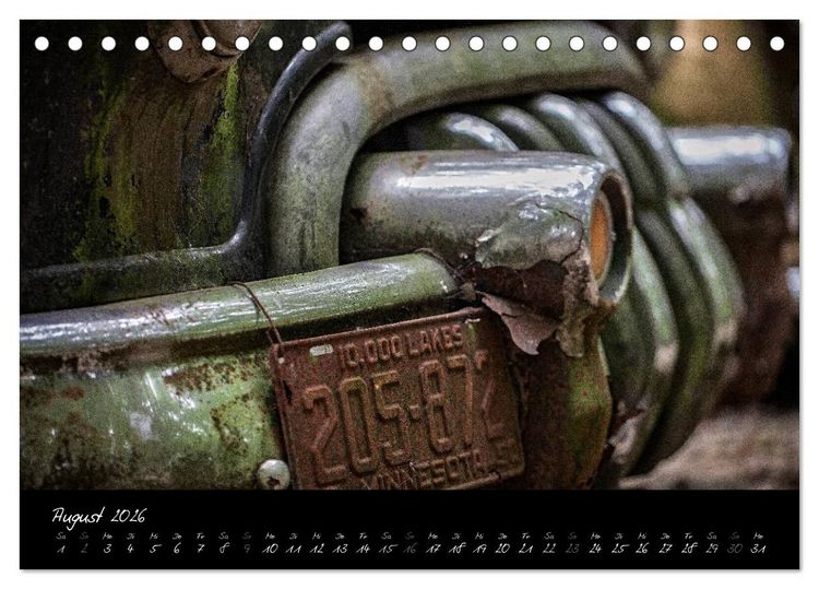 Produktbild: Oldtimer - verlassen verrostet vergessen (Tischkalender 2026 DIN A5 quer), CALVENDO Monatskalender