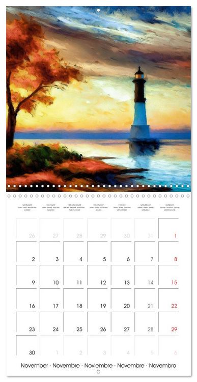 Produktbild: Fantasy lighthouses (Wall Calendar 2026 12 &times; 12 Inch) CALVENDO 12 Month Wall Calendar