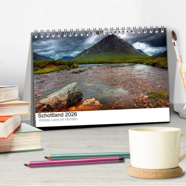 Produktbild: Schottland 2026 - Wildes Land im Norden (Tischkalender 2026 DIN A5 quer), CALVENDO Monatskalender