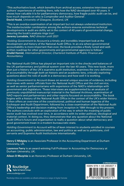 Produktbild: Holding Government to Account