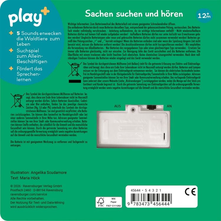 Produktbild: Play+ Mein allererstes Soundbuch Tiere im Wald - ab 12 Monate
