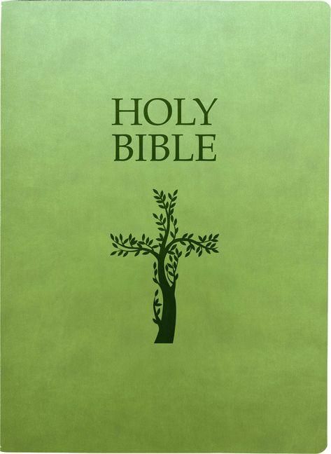 Produktbild: Kjver Holy Bible, Cross Design, Large Print, Olive Ultrasoft