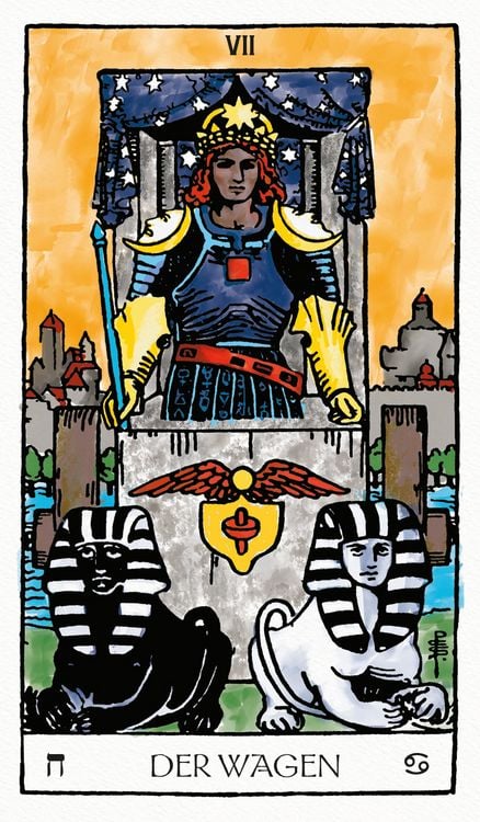 Produktbild: Das Weiser-Tarot - Tarot von A.E. Waite in den urspr&uuml;nglichen Aquarellfarben (78 Karten illustriert von Pamela Colman Smith mit Booklet)