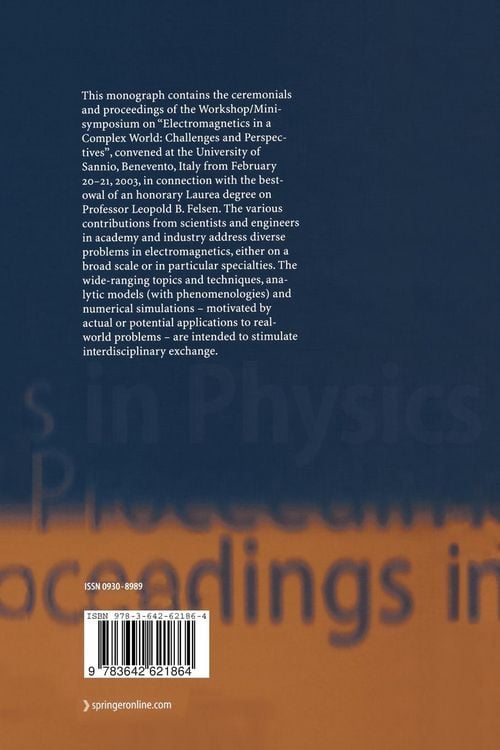 Produktbild: Electromagnetics in a Complex World